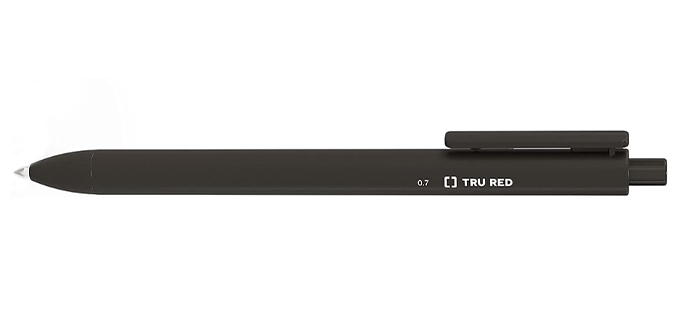 TRU RED Retractable Gel Pens, Medium Point 0.7mm, Black Ink
